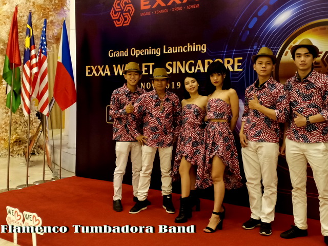 BAN NHẠC FLAMENCO TUMBADORA BIỂU DIỄN GRAND OPENING LAUNCHING EXXA WALLET- SINGAPORE
