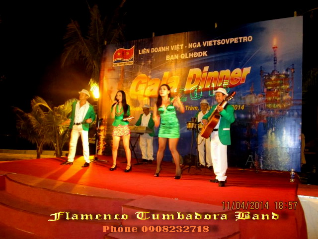 Flamenco Tumbadora Band 11 04 2014 Vietsovpetro Ho Tram Resort Lien Doanh Viet Nga Gala Dinner